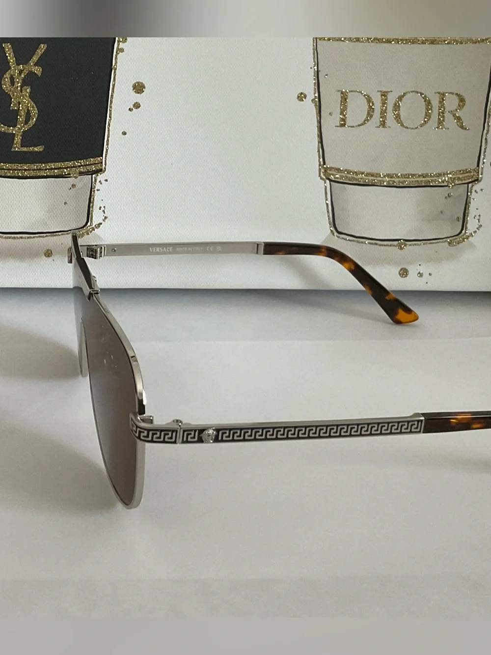 NWOT Versace Greca Flow Mask Sunglasses